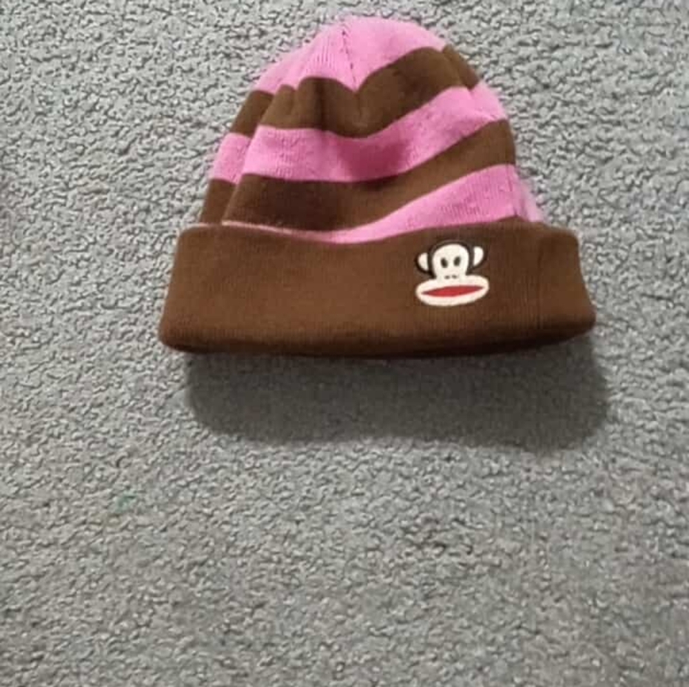Paul Frank x Target Girls Striped Brown and Pink Hat